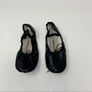 Freestyle Danskin Girls Black Dance Ballet Flat Shoes 2 Girls Ballerina